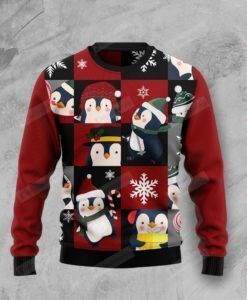 Cute Penguin Ugly Christmas Sweater, All Over Print Sweatshirt