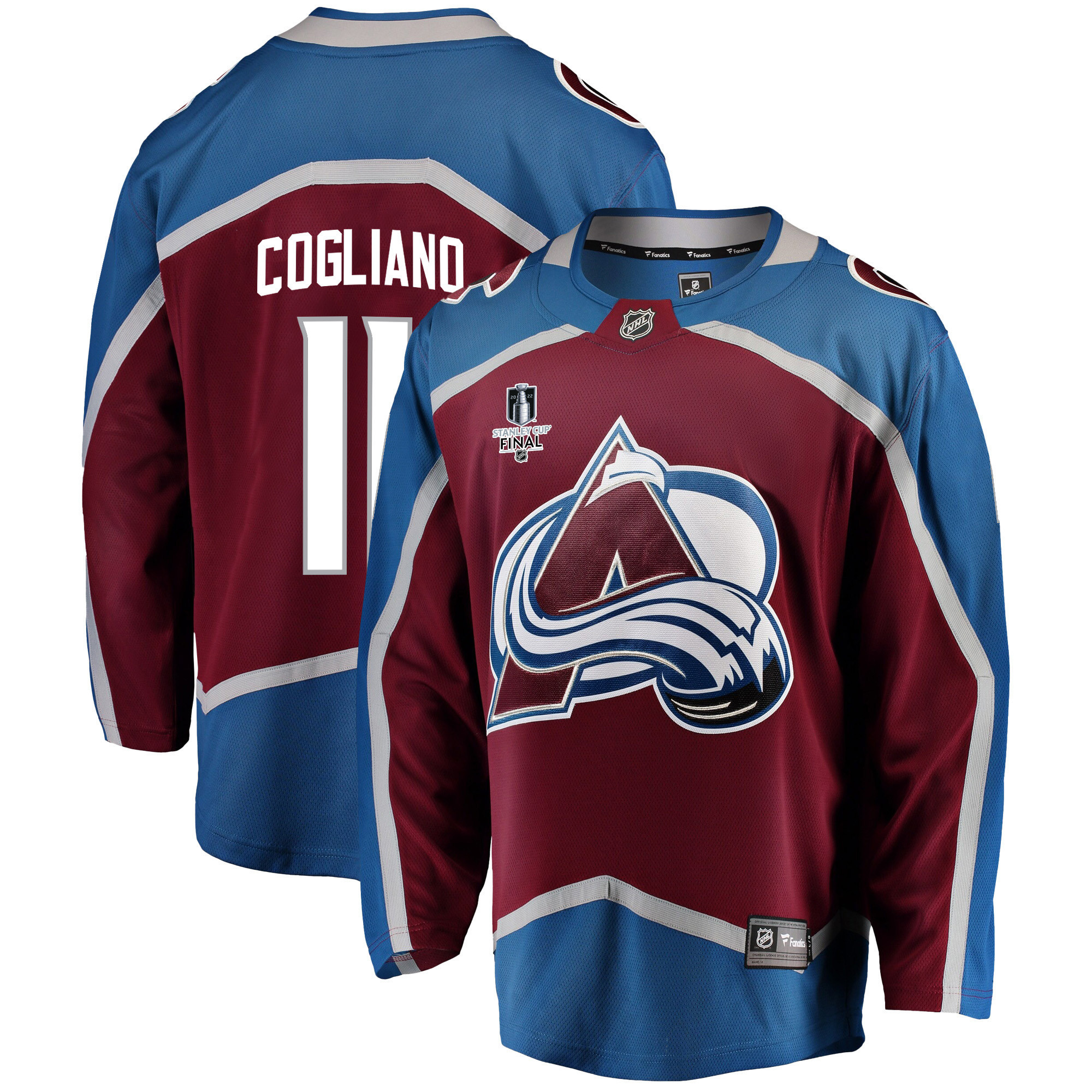 Colorado Avalanche Andrew Cogliano 11 Home 2022 Stanley Cup Final Breakaway Men Jersey – Burgundy