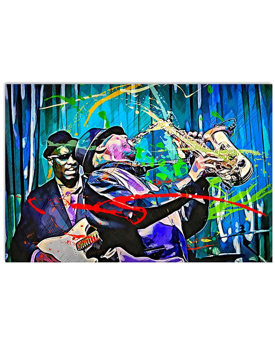 Saxophone Man Horizontal Canvas And Poster | Wall Decor Visual Art