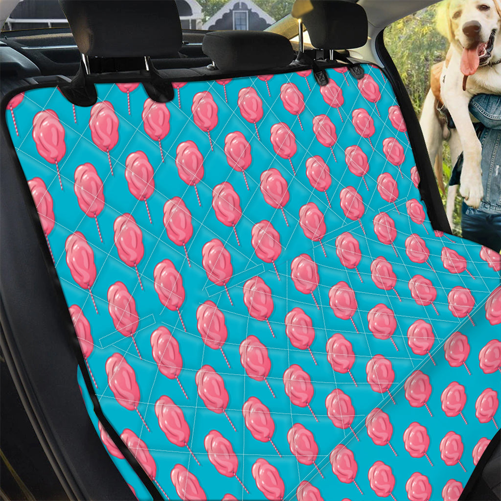 Pink And Blue Cotton Candy Pattern Print Pet Car Back Seat Cover