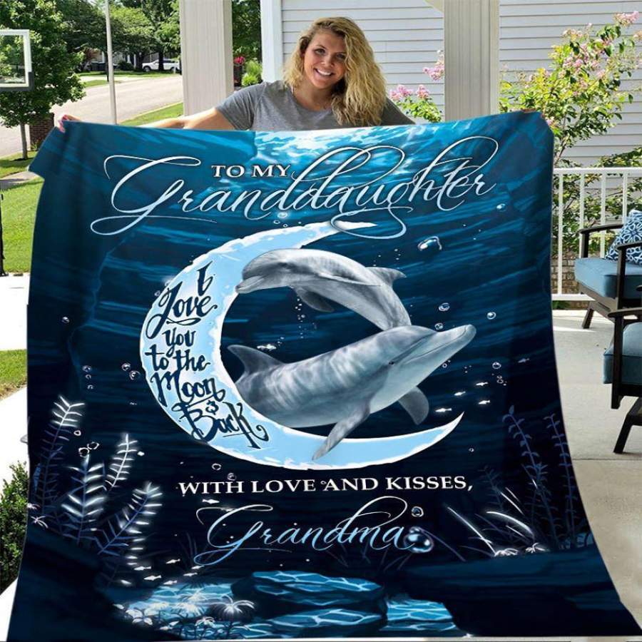 Gift For Granddaughter I Love You To The Moon And Back Blanket