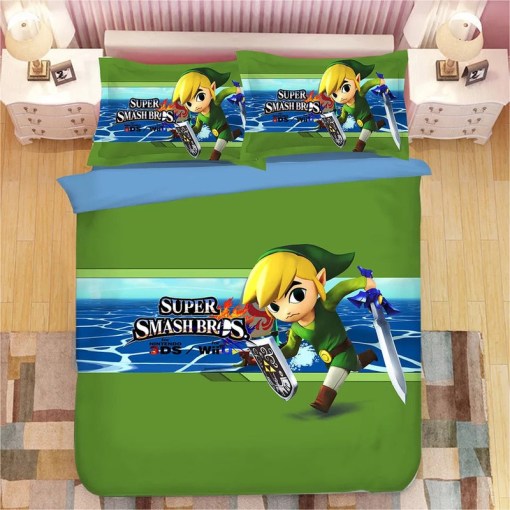 Super Smash Bros Ultimate Mario 17 Duvet Cover Pillowcase Home Decor 3D Bedding Set