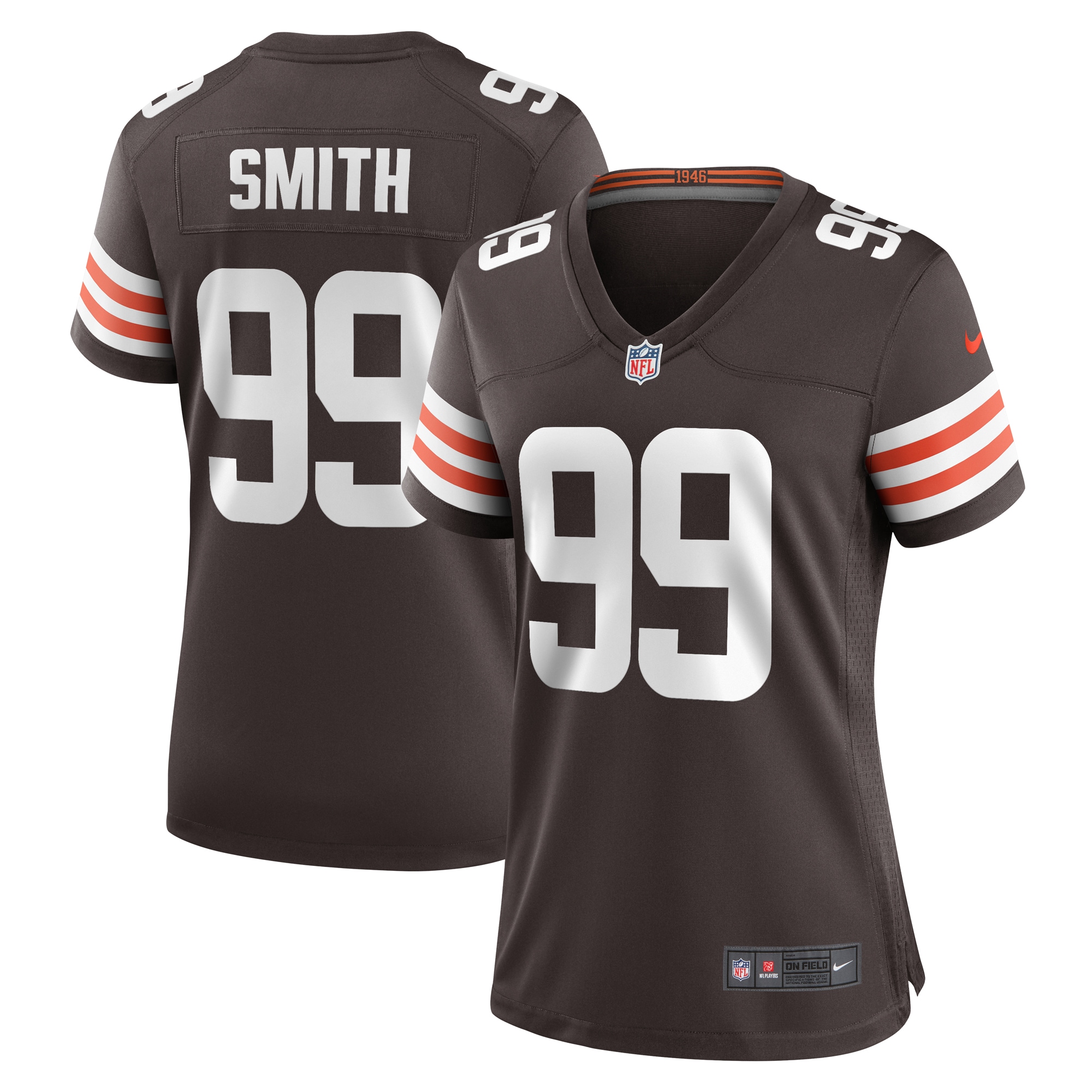 Za'Darius Smith Cleveland Browns Women's Team Game Jersey – Brown