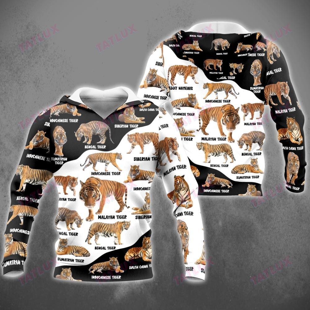 Collection Of Tiger Breed 3D All Over Printed Shirt, Sweatshirt, Hoodie, Bomber Jacket Size S – 5Xl