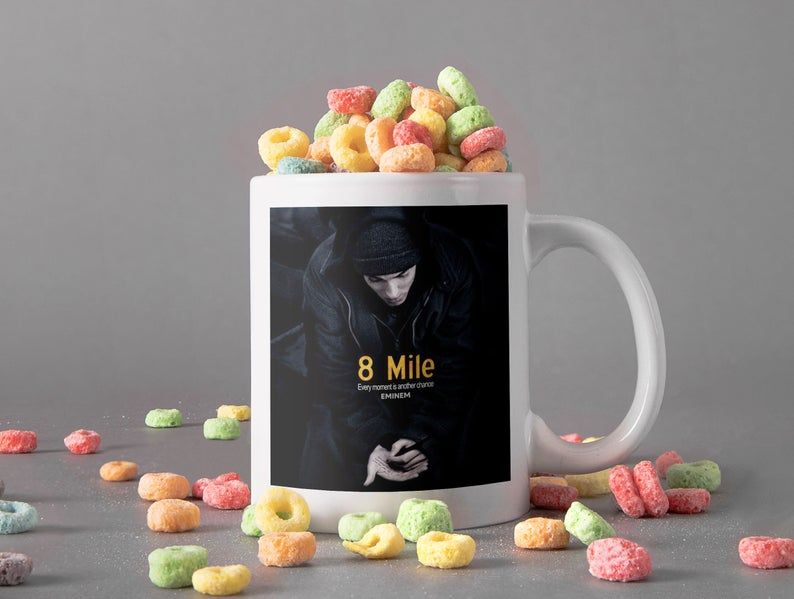 White Mug Eminem 8 Mile Every Moment Is Another Chance Mug Slim Shady Mug 8 Mile Movie Mug Premium Sublime Ceramic Coffee Mug H99