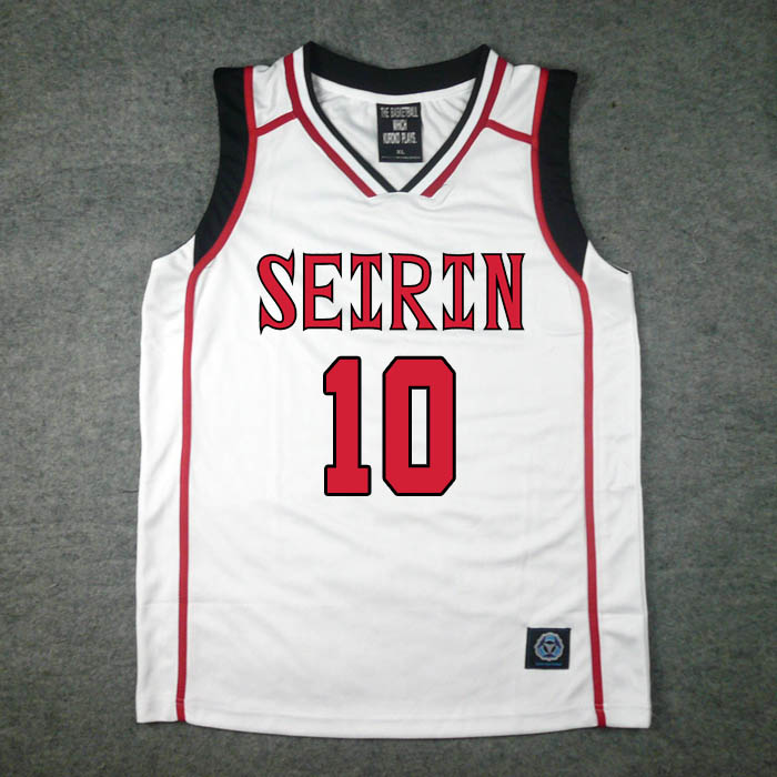 Anime Kuroko no Basket/Basuke SEIRIN School Basketball Uniform Men Jersey White Black Sportswear T Shirt Shorts Cosplay Costume alx