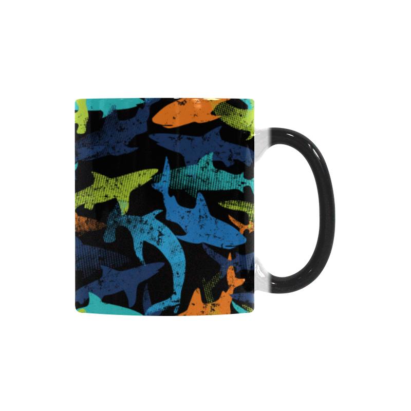 Colorful shark Morphing Mug Heat Changing Mug