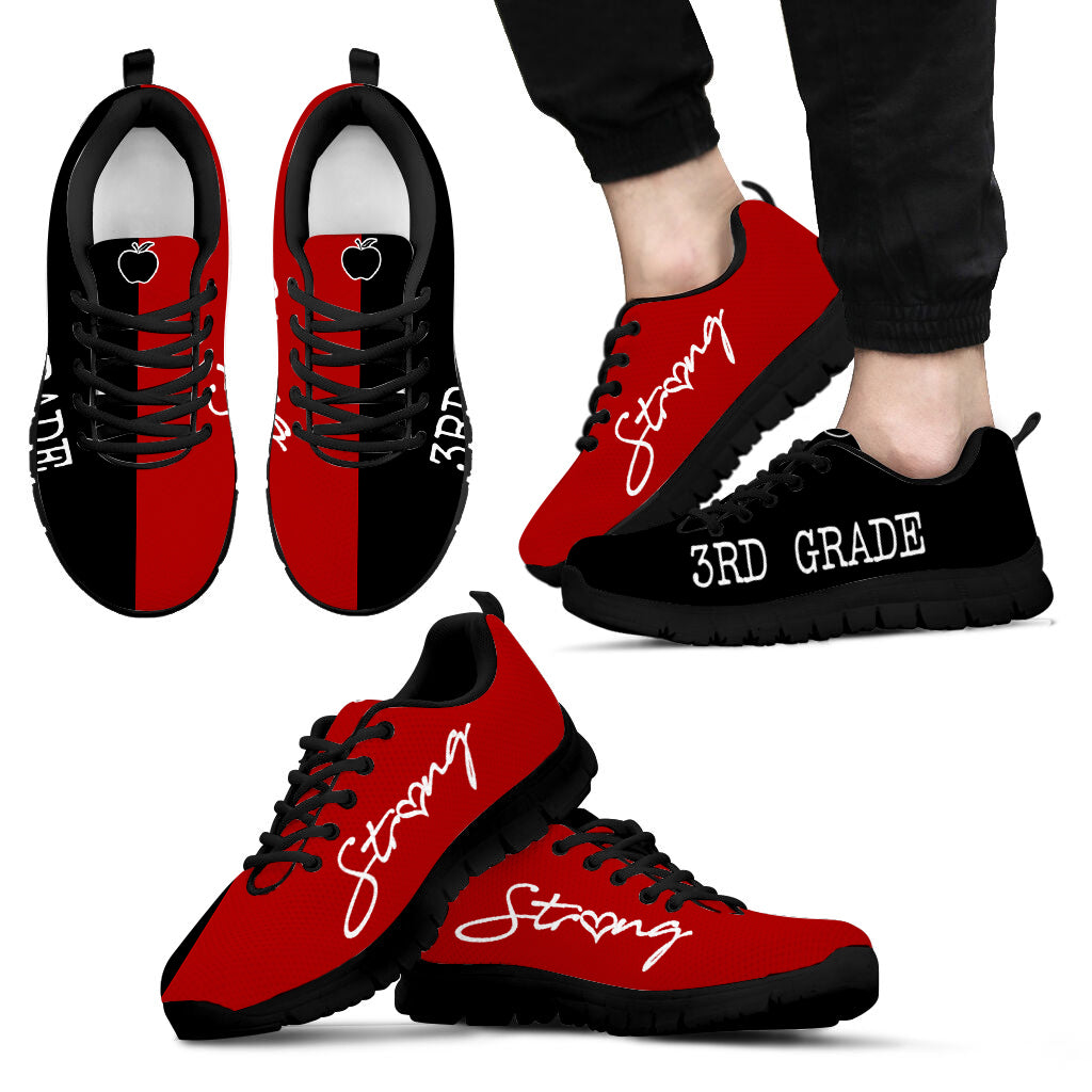 3Rd Grade Teacher Shoes Strong Red Black Sneaker Tennis Walking Shoes – Best Shoes For Teacher