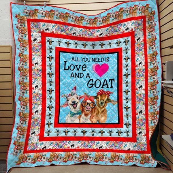 All You Need Is Love And A Goat Htt-Qct00100 3D Quilt Blanket HGM36