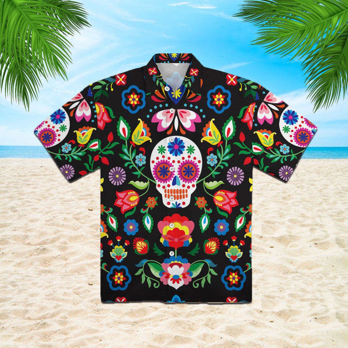 Amazing Sugar Skull Hawaii Shirt For Men Women Ha85592