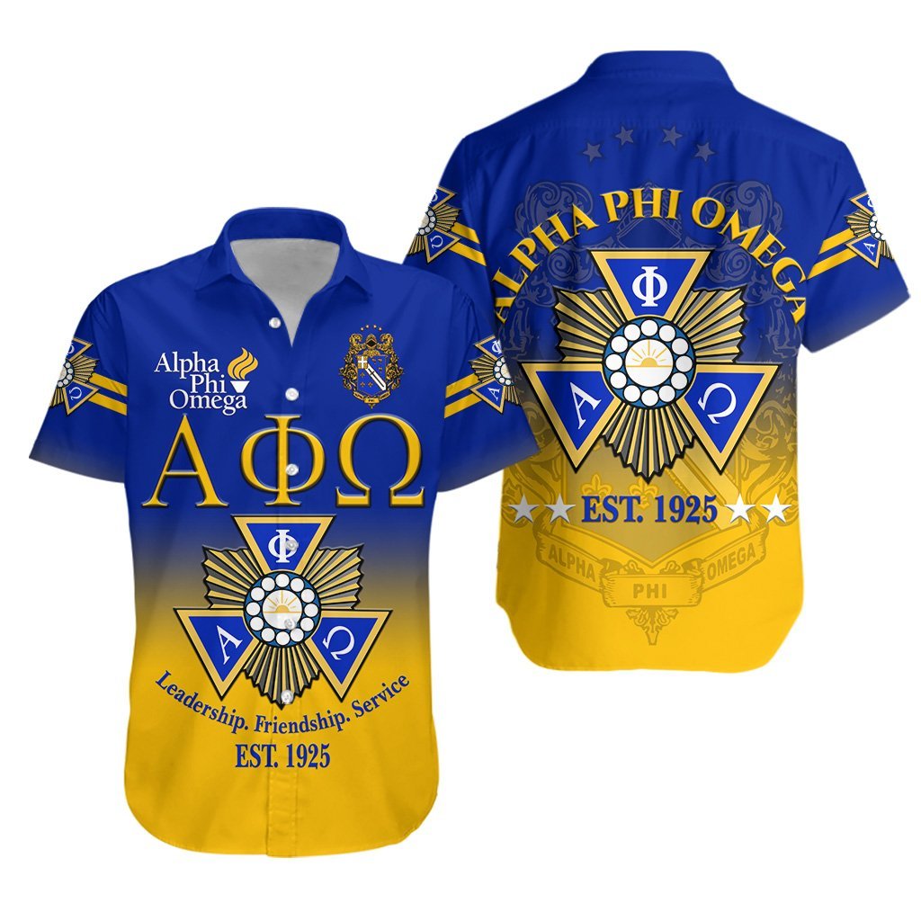 Alpha Phi Omega Apo Hawaiian Shirt Simple Vibes – Gradient Blue Lt8