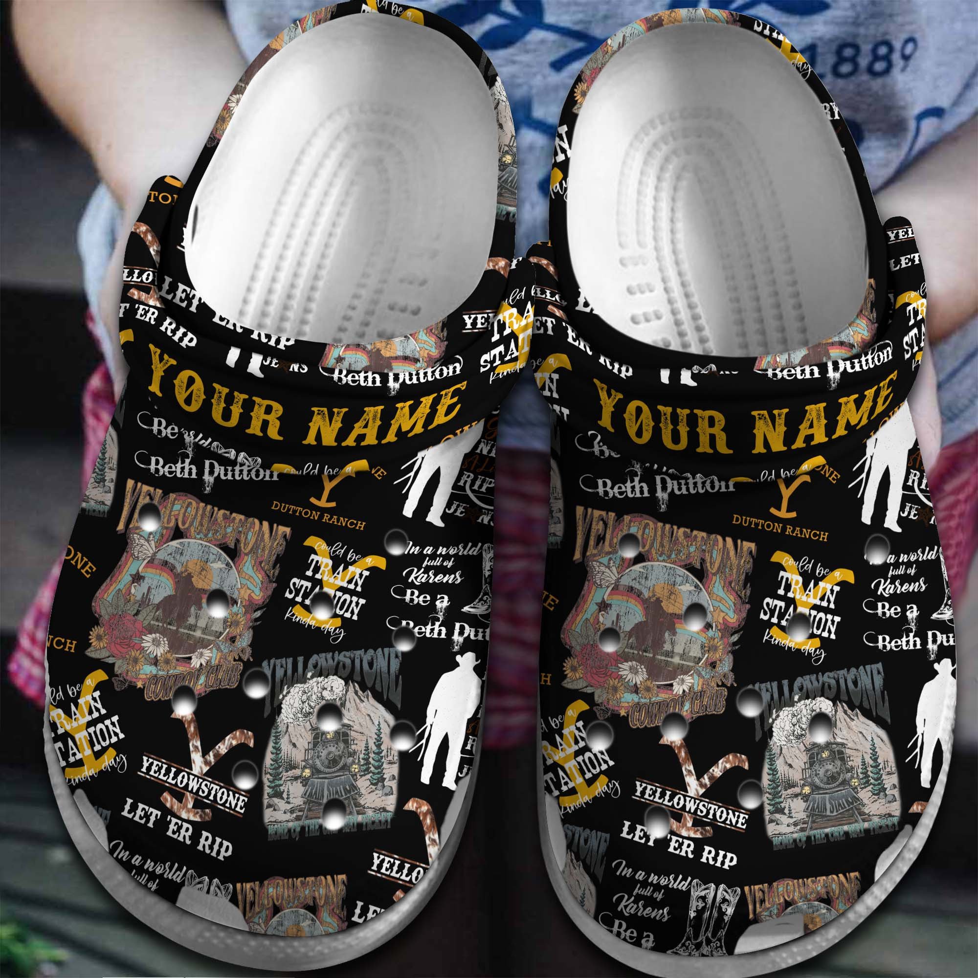 Yellowstone Tv Series Crocss Clogs For Men Women And Kid 5Yih9Ly1-1