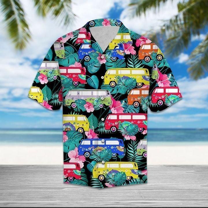 Shop Hippie Bus Jungle Palm Hawaii Shirt Ha53336