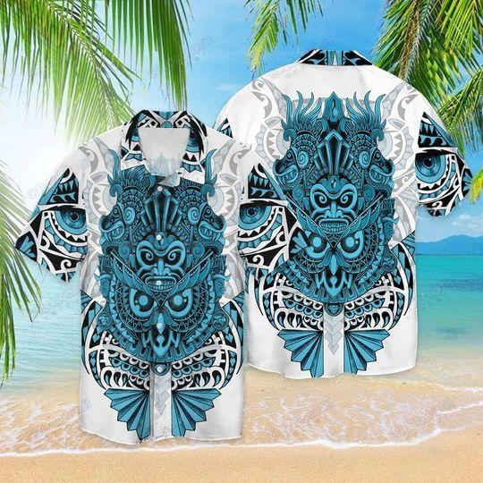 Viking Tattoo Pattern Hawaiian Shirt