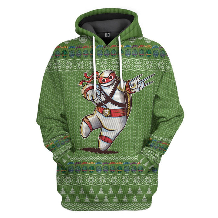 Waybackapparel Big Ninja 6 Ugly Christmas 3D All Over Print