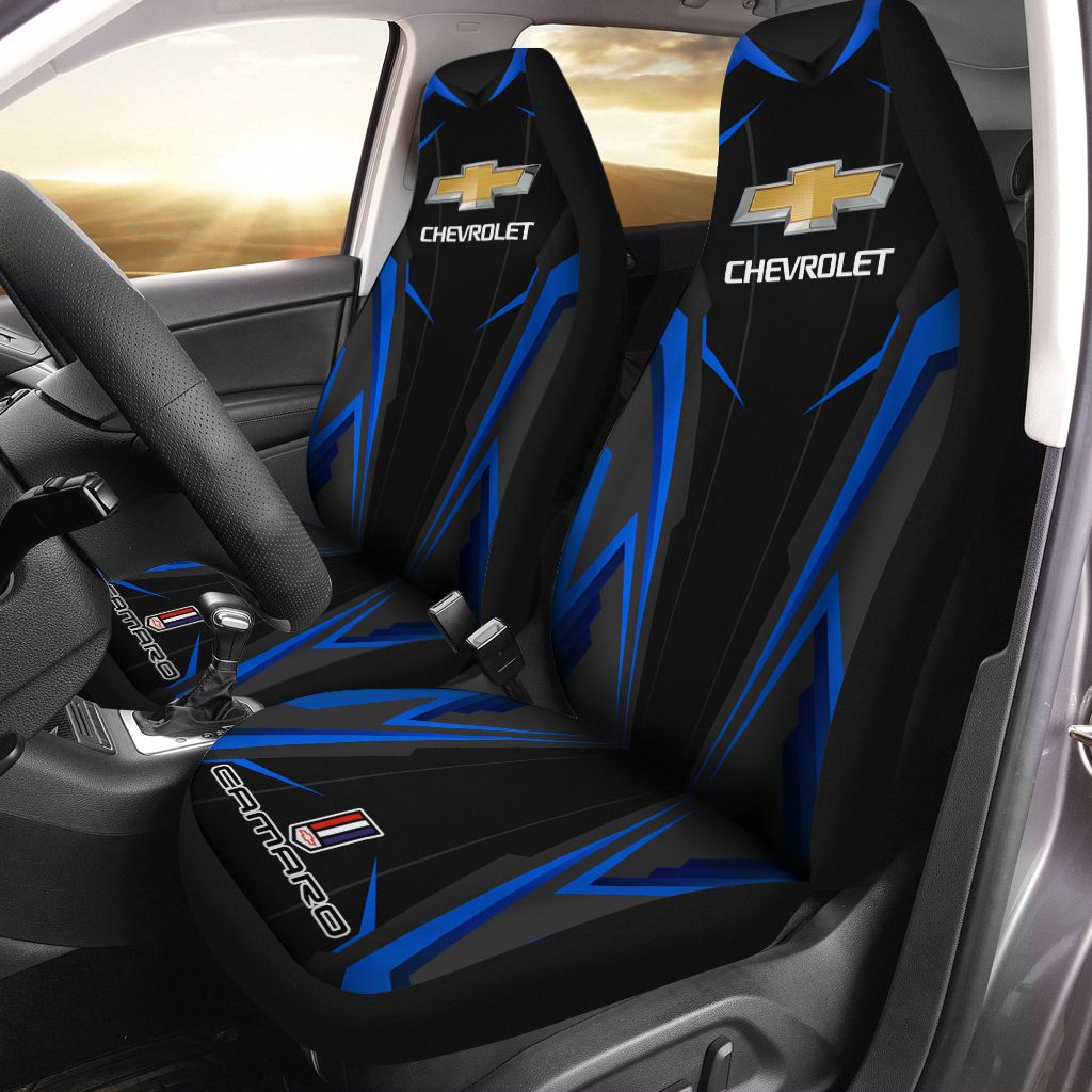 Chevrolet Camaro Nqp-Ht Car Seat Cover (Set Of 2) Ver 1 (Blue)