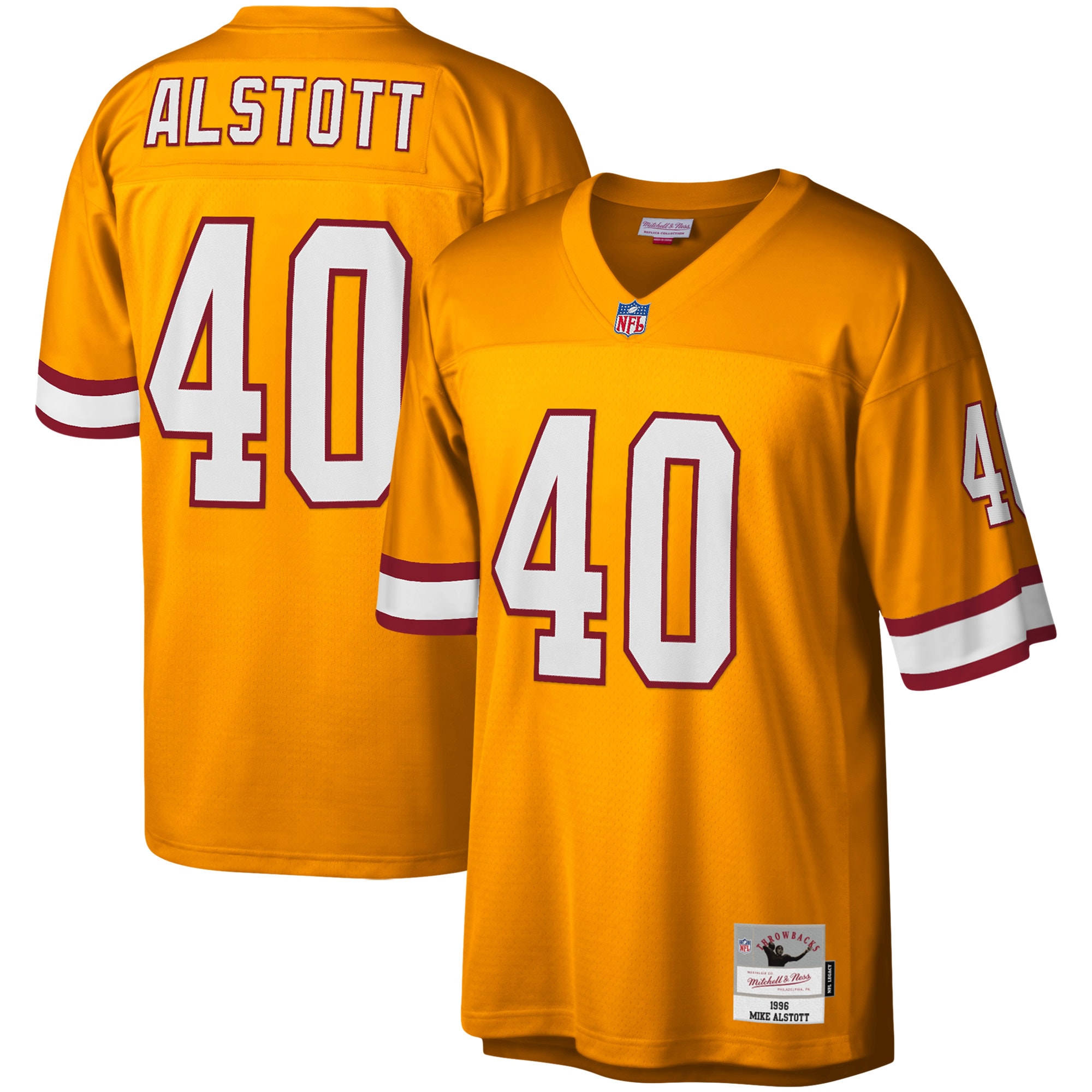 Mike Alstott Tampa Bay Buccaneers Mitchell & Ness Legacy Replica Jersey – Orange