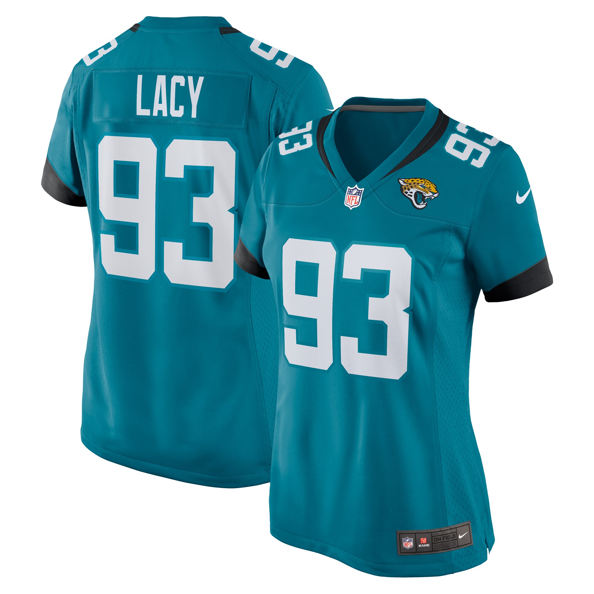 Women’s Jacksonville Jaguars Tyler Lacy  Teal Team Game Jersey