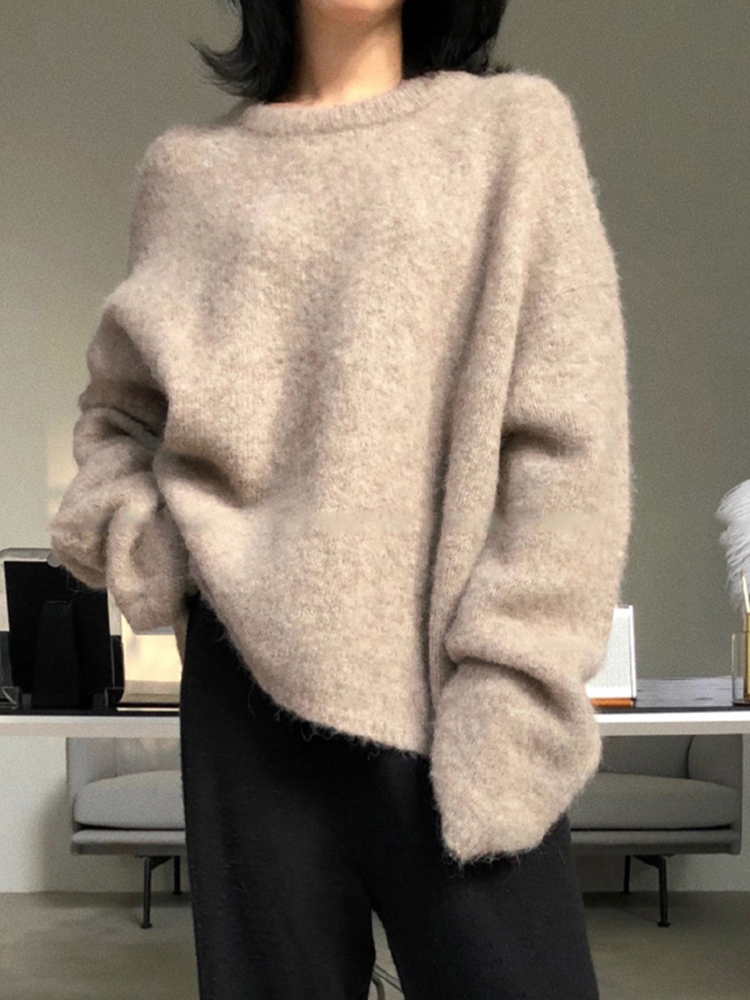 Syiwidii Sweater Women Cashmere Pullover Knit Winter Clothes Korean Oversized Sweater Batwing Sleeve Solid Casual Fashion 2022 alx