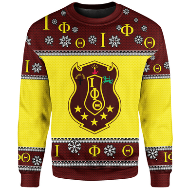 Christmas Iota Phi Theta Sweatshirt – Custom Fraternity Logo Sweatshirt