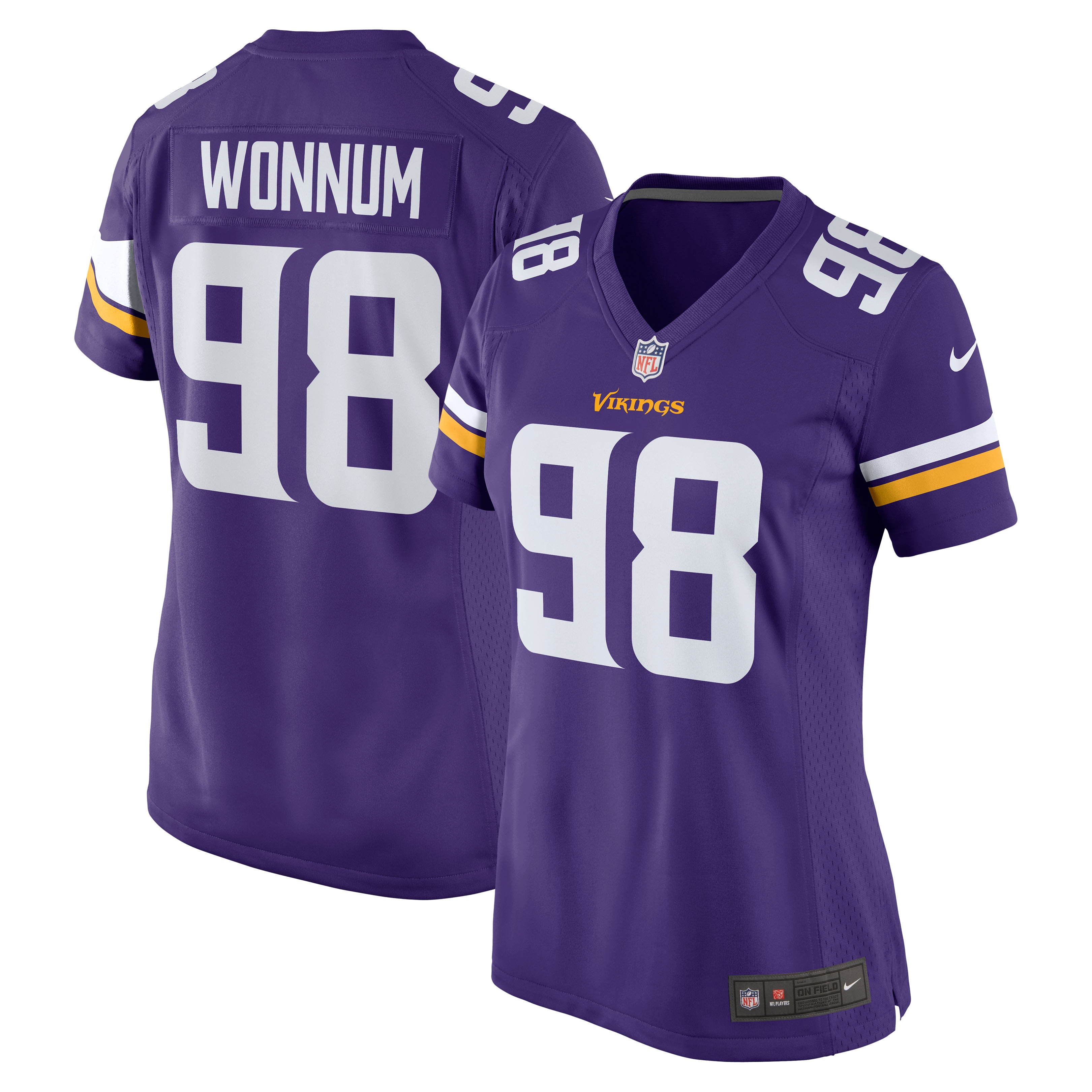 Women’s Minnesota Vikings D.J. Wonnum Purple Team Game Jersey