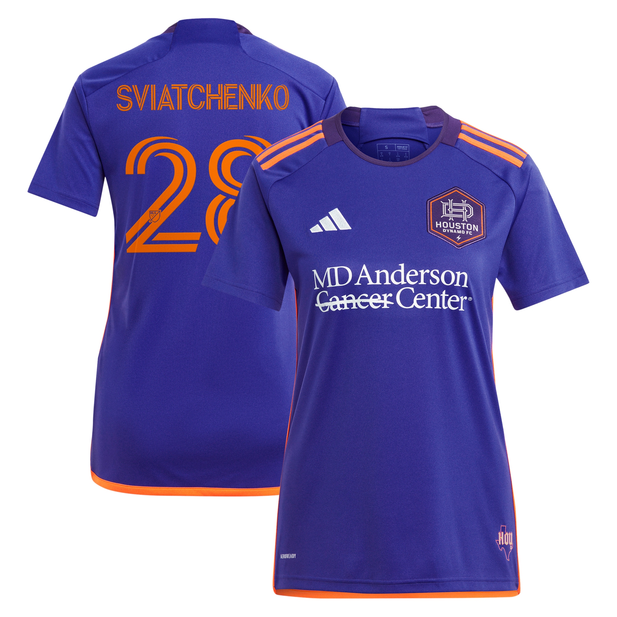 Erik Sviatchenko Houston Dynamo FC Women's 2024 Still Holdin' Replica Player Jersey  Purple