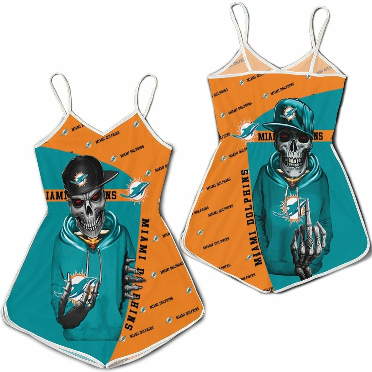 Dolphins Hip Hop Skull 3D T Shirt Hoodie Sweater Jersey Romper Model A35274