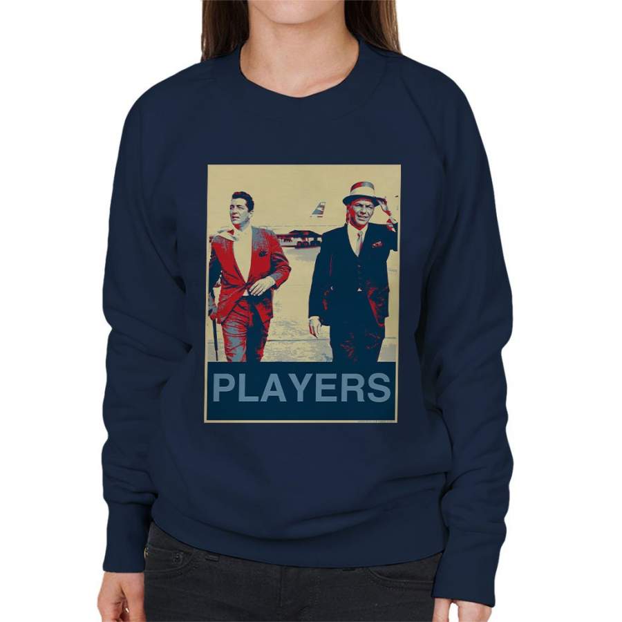 Dean Martin Frank Sinatra Heathrow Airport 1961 Poster Style Women’s Sweatshirt