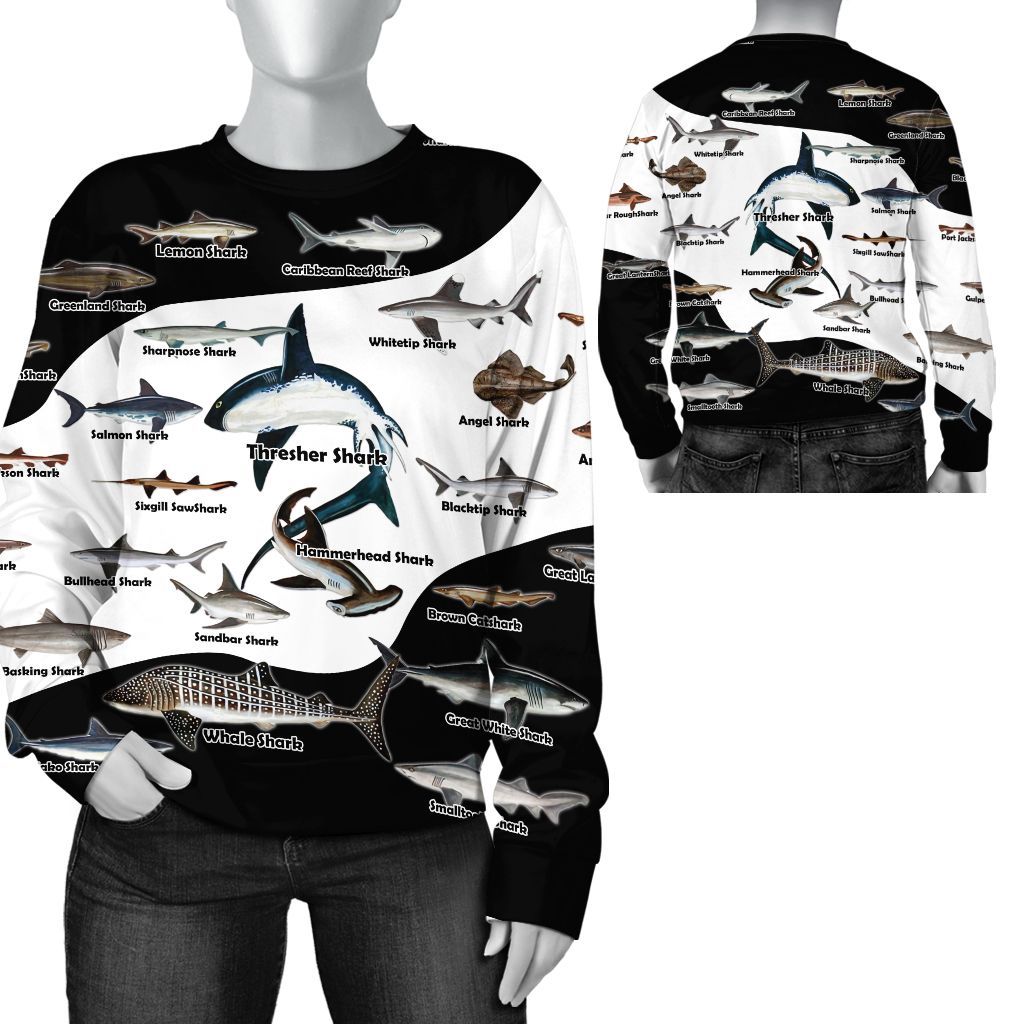 Sharks 3D Long Sleeve Tee For Sharks Lovers