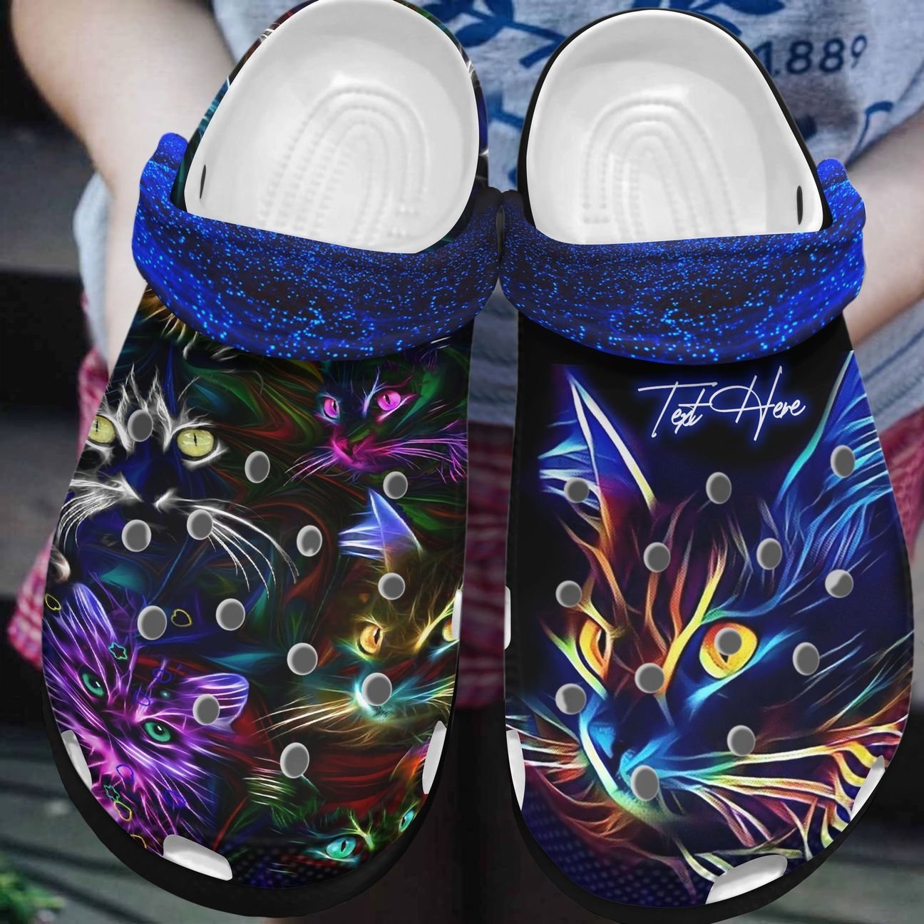 Cat Personalized Clog, Custom Name, Text, Color, Number Fashion Style For Women, Men, Kid, Print 3D 3D