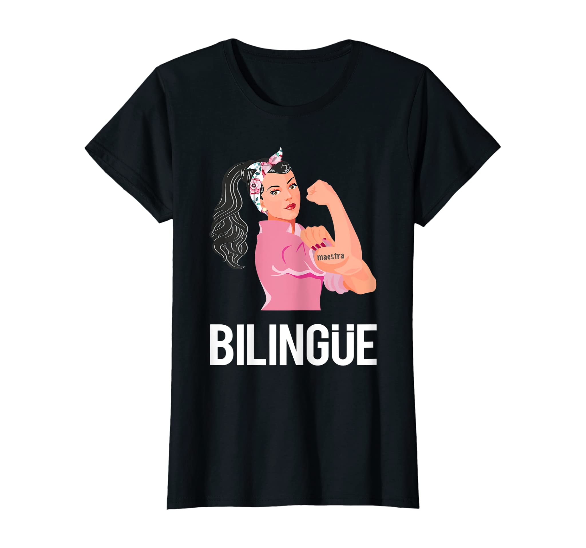 Womens Maestra Bilingue Bilingual Spanish Teacher Gifts T-Shirt