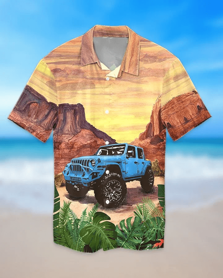 Amazing Jeep On Mountain Unisex Hawaiian Shirts