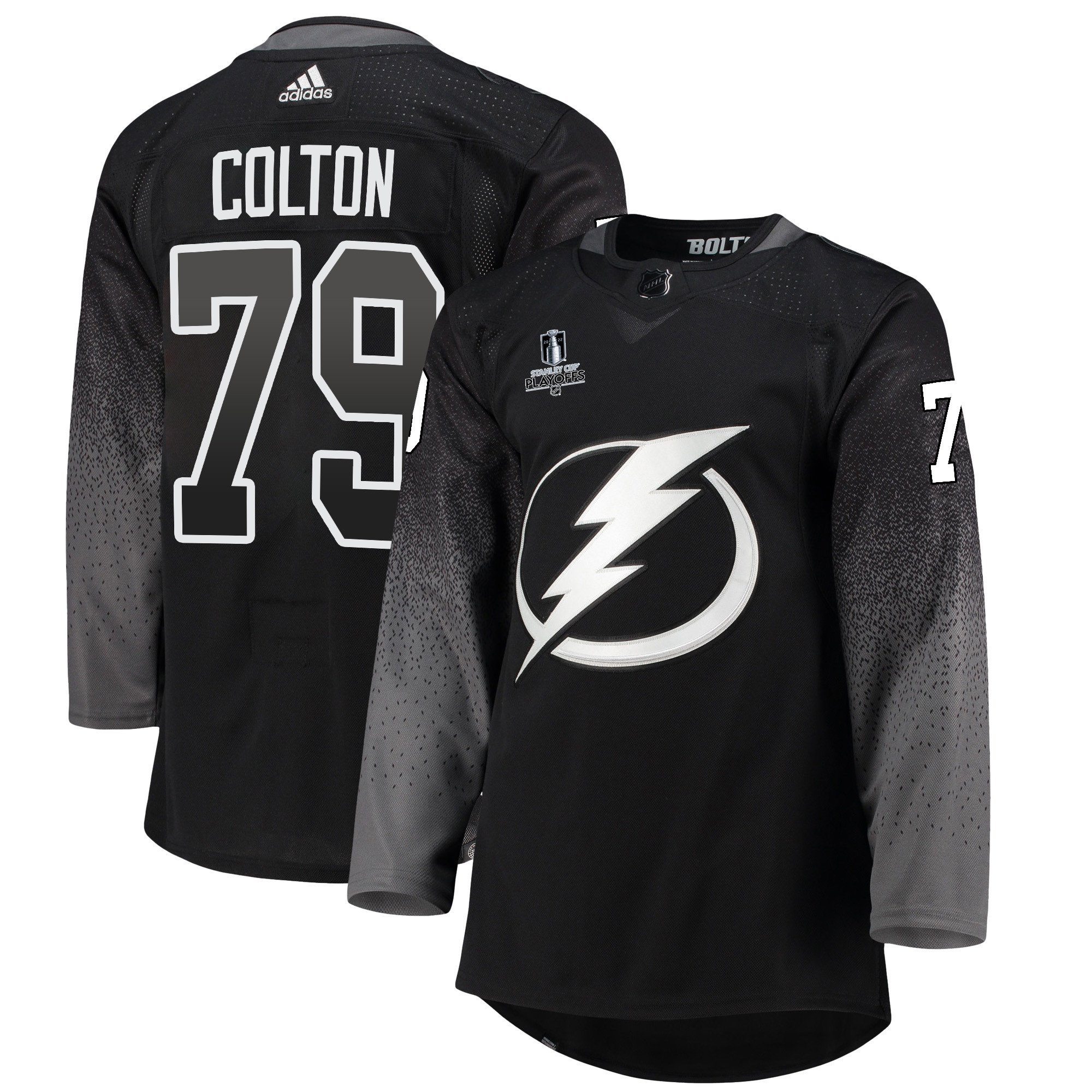 Tampa Bay Lightning Ross Colton 79 Alternate 2022 Stanley Cup Playoffs Breakaway Men Jersey – Black