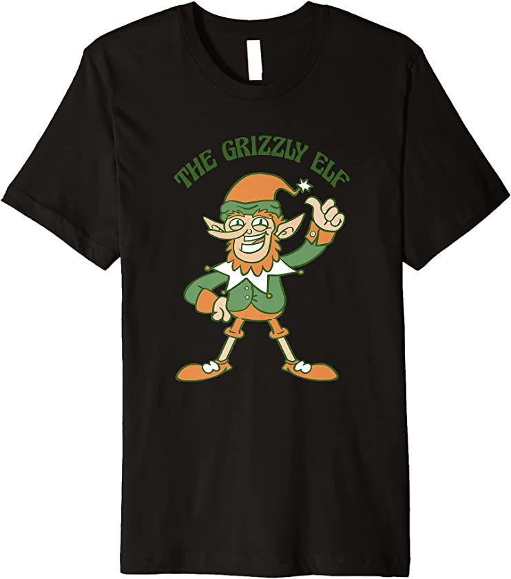 The Grizzly Elf Cute Ugly Christmas Sweater Premium T-Shirt