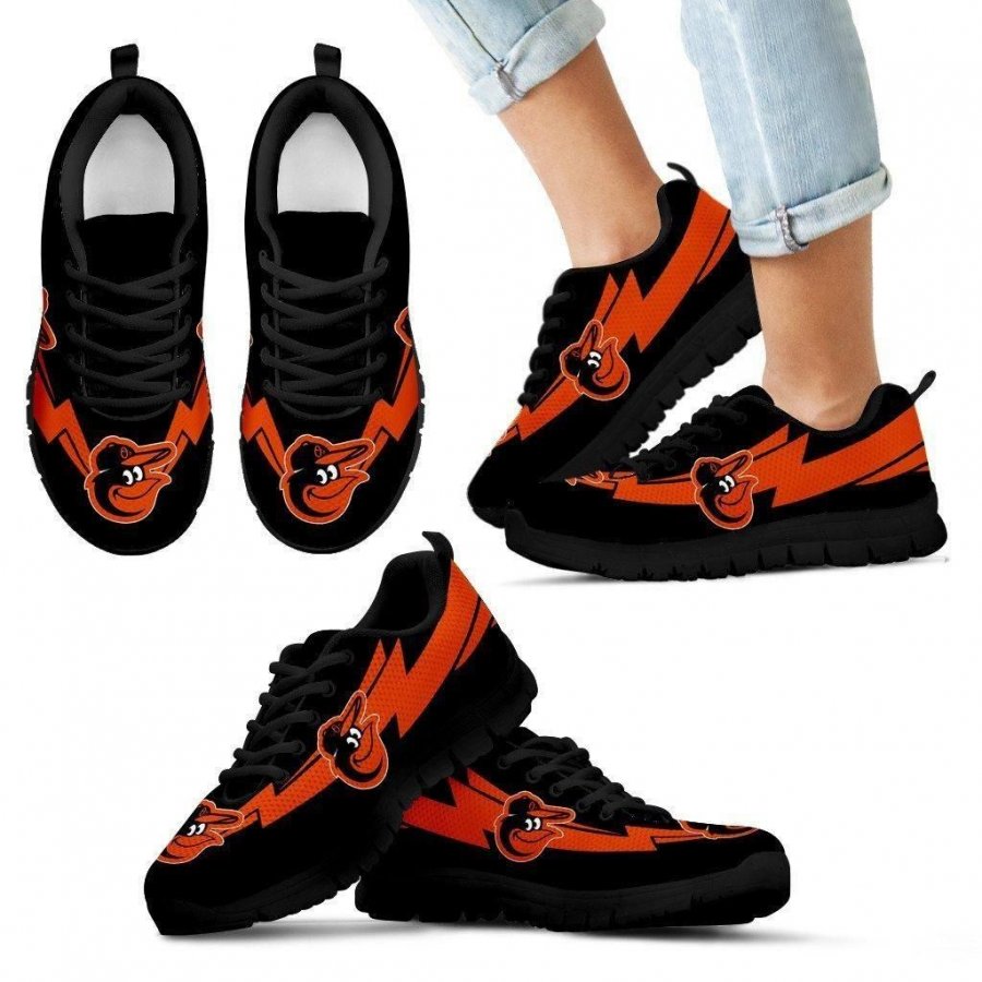 Three Amazing Good Line Charming Logo Baltimore Orioles Sneakers #251