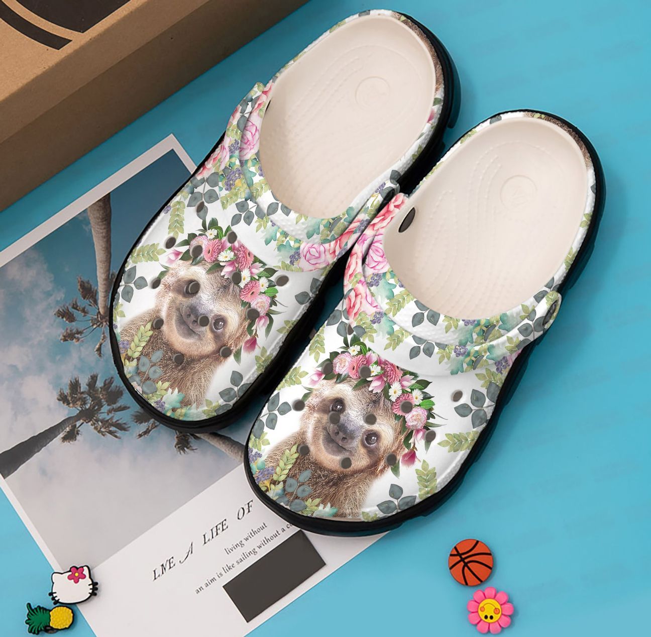 Lovely Sloth Personalized Clog, Custom Name, Text, Color, Number Fashion Style For Women, Men, Kid, Print 3D