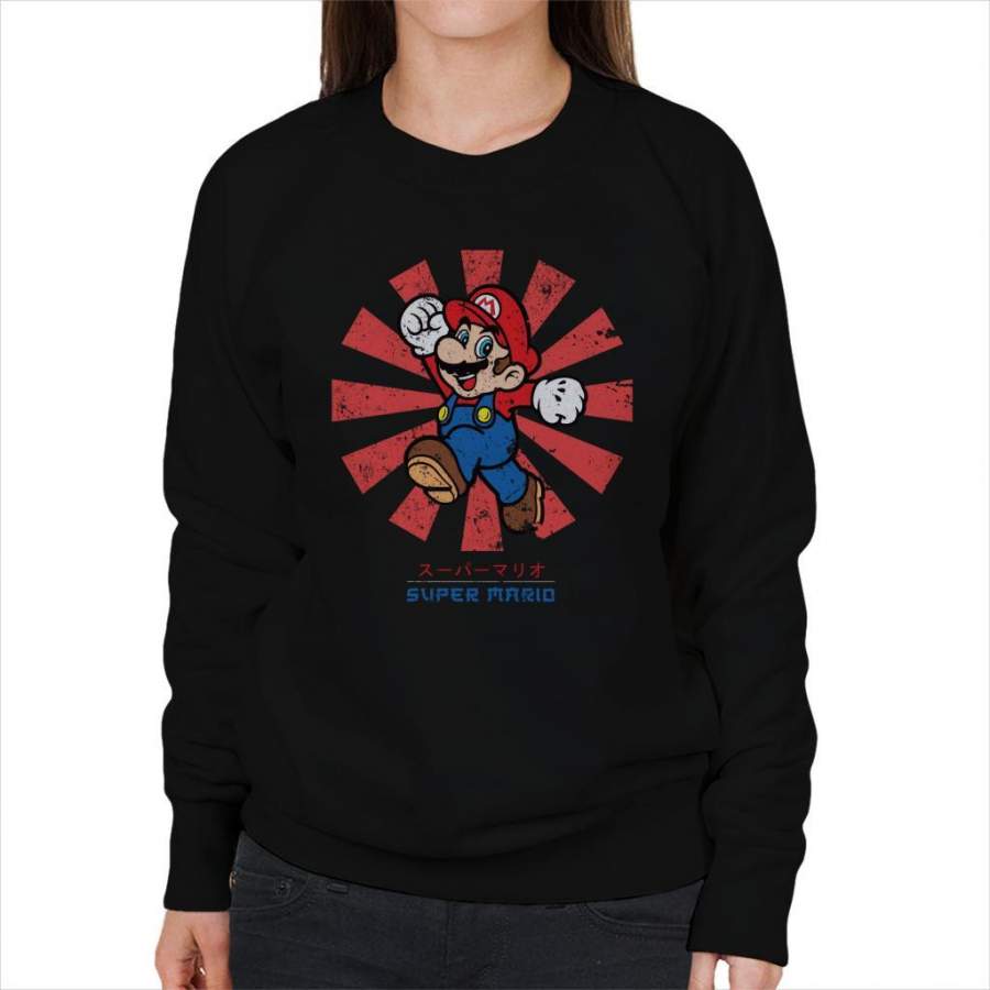 Super Mario Retro Japanese Women’s Sweatshirt