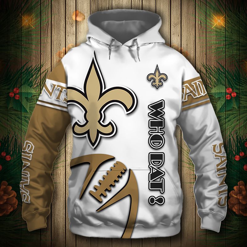 New Orleans Saints Hoodie 3D Graphic Balls Cheap Sweatshirt Pullover