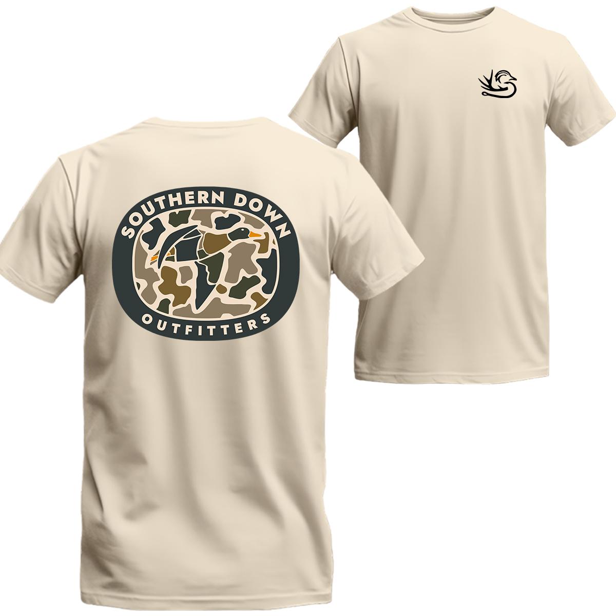 Southern Down Outfitters Camo T-Shirt, Duck Hunting Shirt, Unisex Shirt, Menswear Top, Streetwear