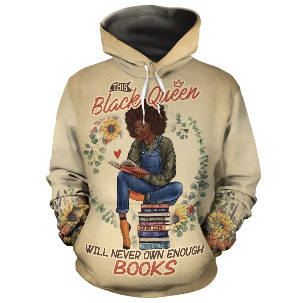 Black Queen Book Lover All-over Hoodie