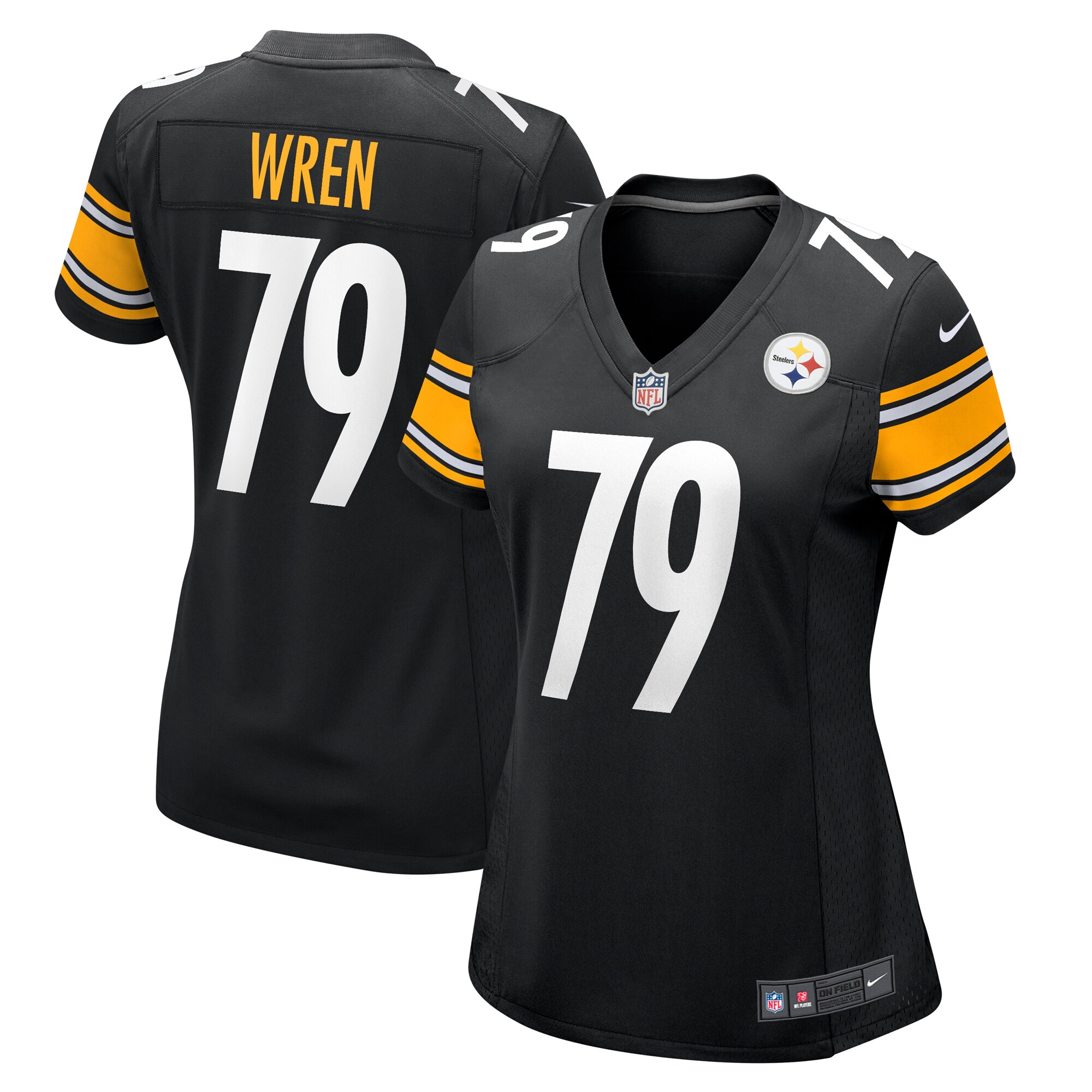 Renell Wren Pittsburgh Steelers Women's Game Jersey – Black