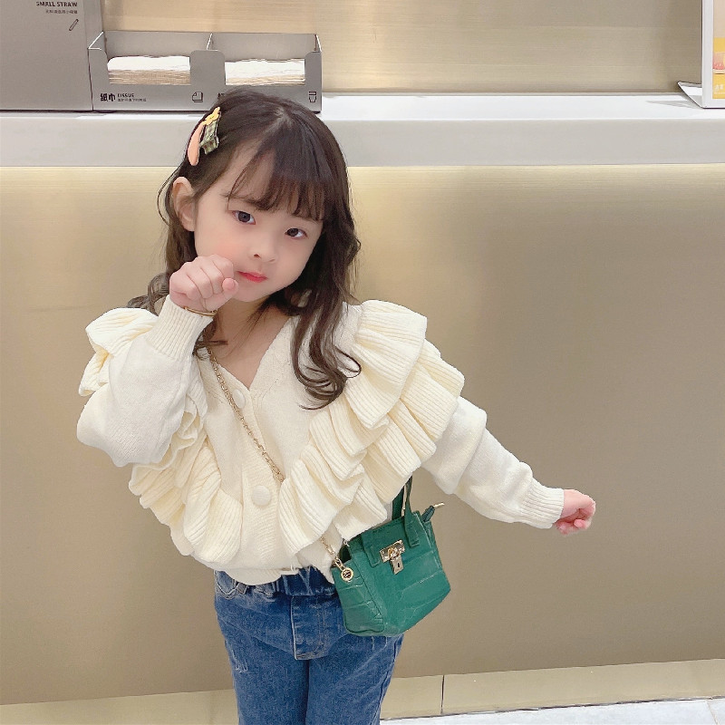 Teenager Spring Coat Sweater Outerwear for Girls Children Teens Cardigan Knitting Wear AutumnTops Kids Jacket Knitted Clothes alx