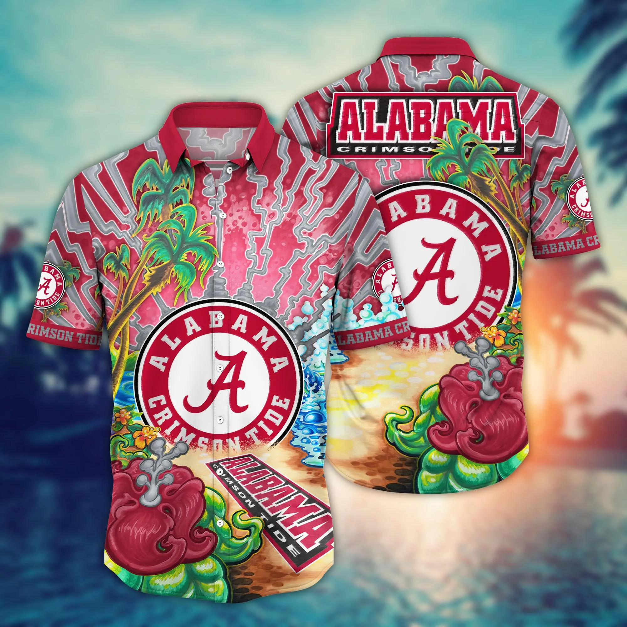 Alabama Crimson Tide NCCA Hawaiian Shirt Barbecuestime Aloha Shirt