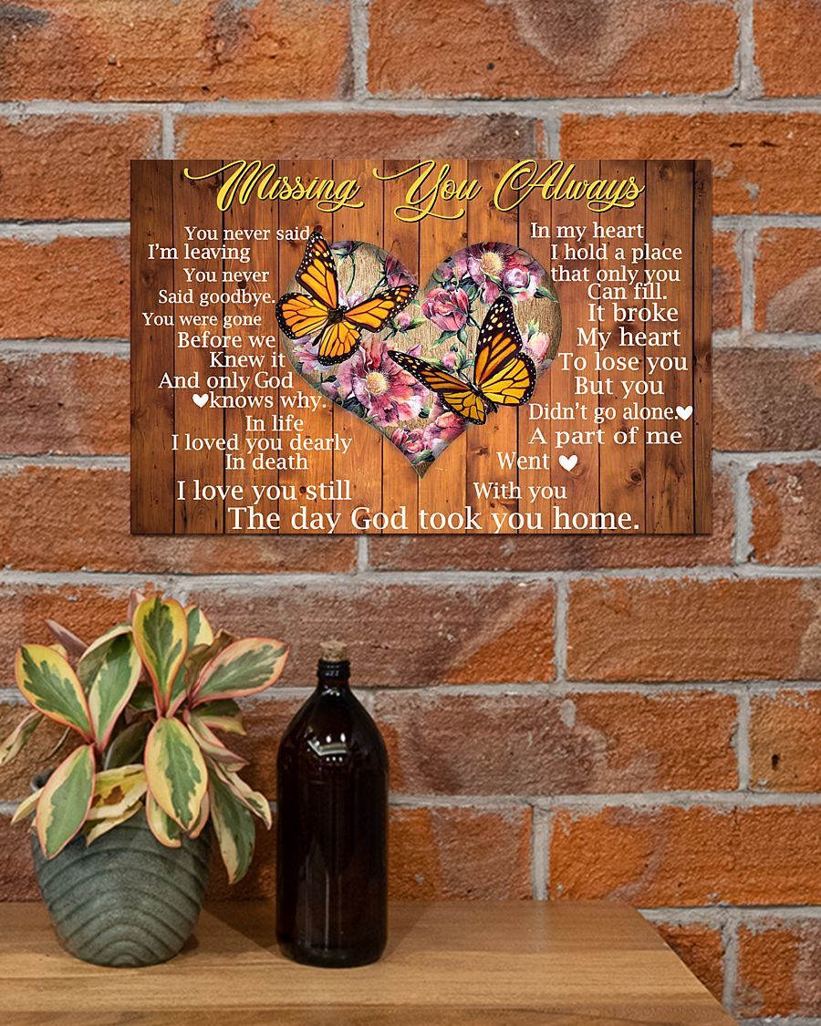Memorial Gift To Heaven – Missing You Always Horizontal Canvas And Poster | Wall Decor Visual Art