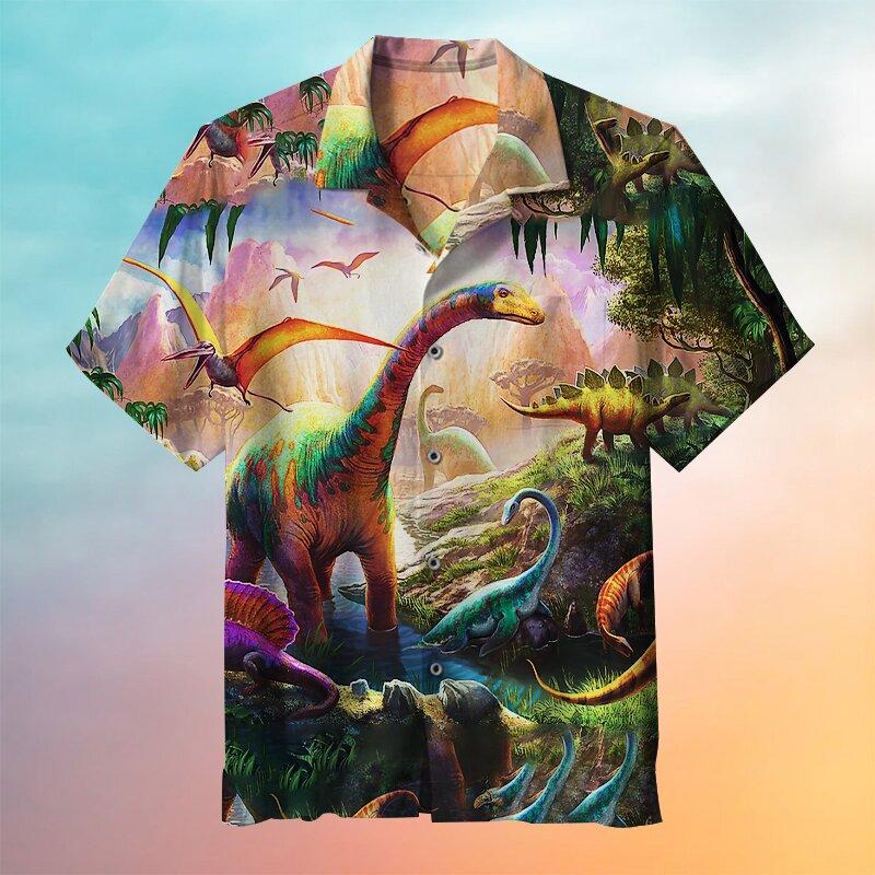 Dinosaur Painting Art Hawaii Shirt Unisex Adult Ha26889