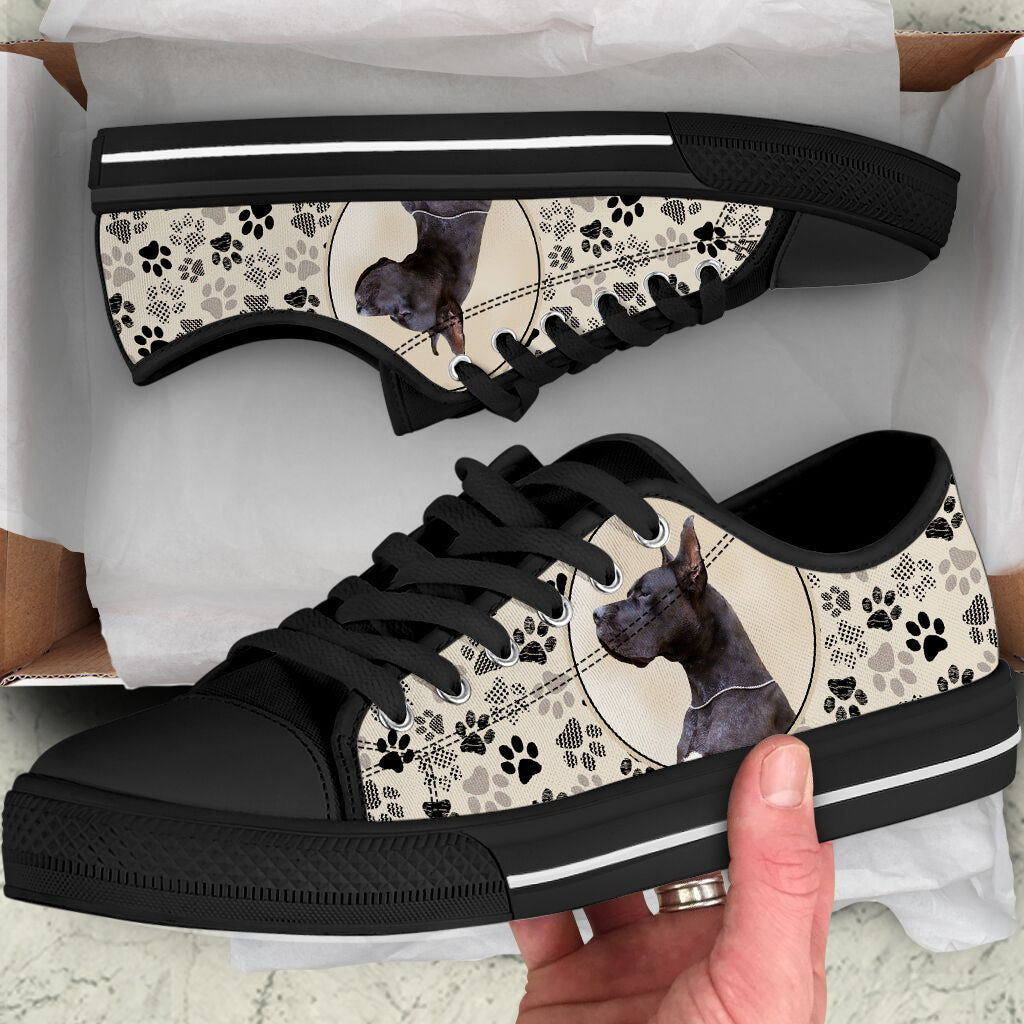 Great Dane Dog Pattern Brown Low Top Great Dane Dog Mom Fashion Sneaker For Men And Women Comfortable Walking Running Lightweight Casual Shoes