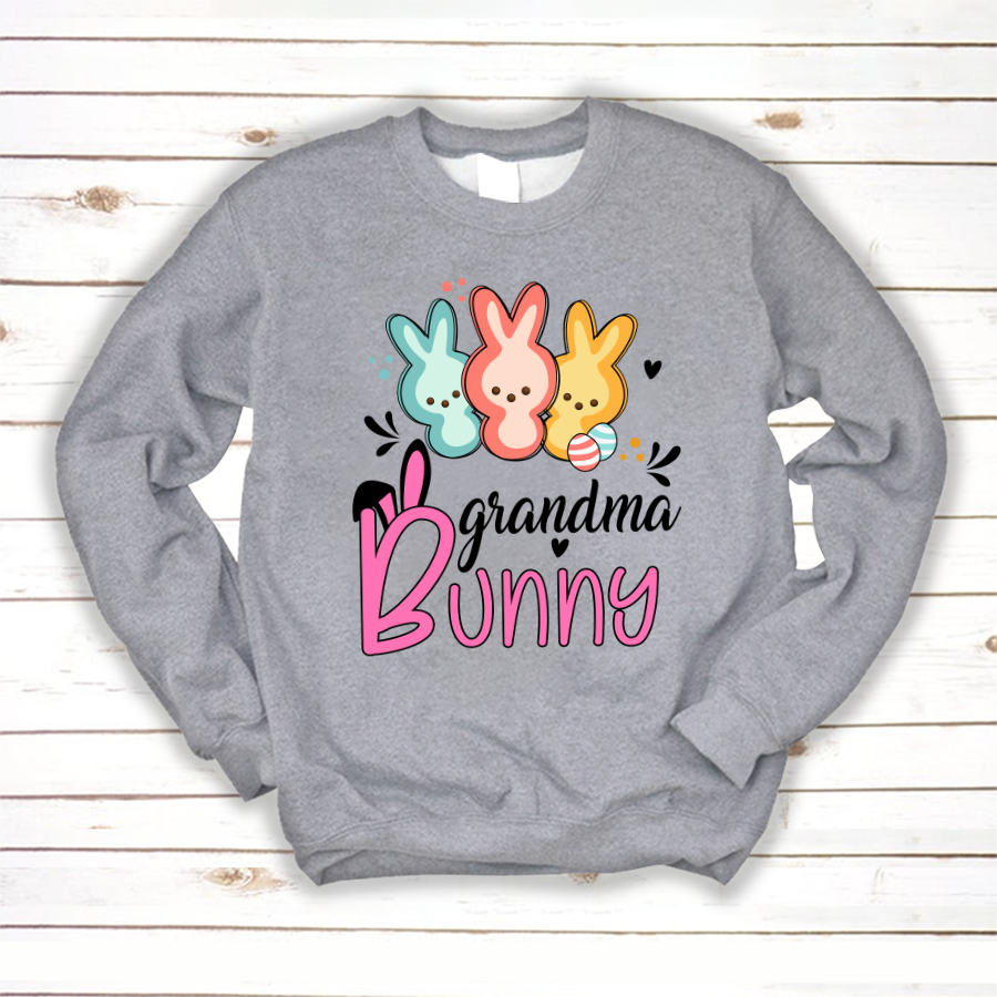 Chillever Personalized Grandma Bunny Easters Day Sweatshirt