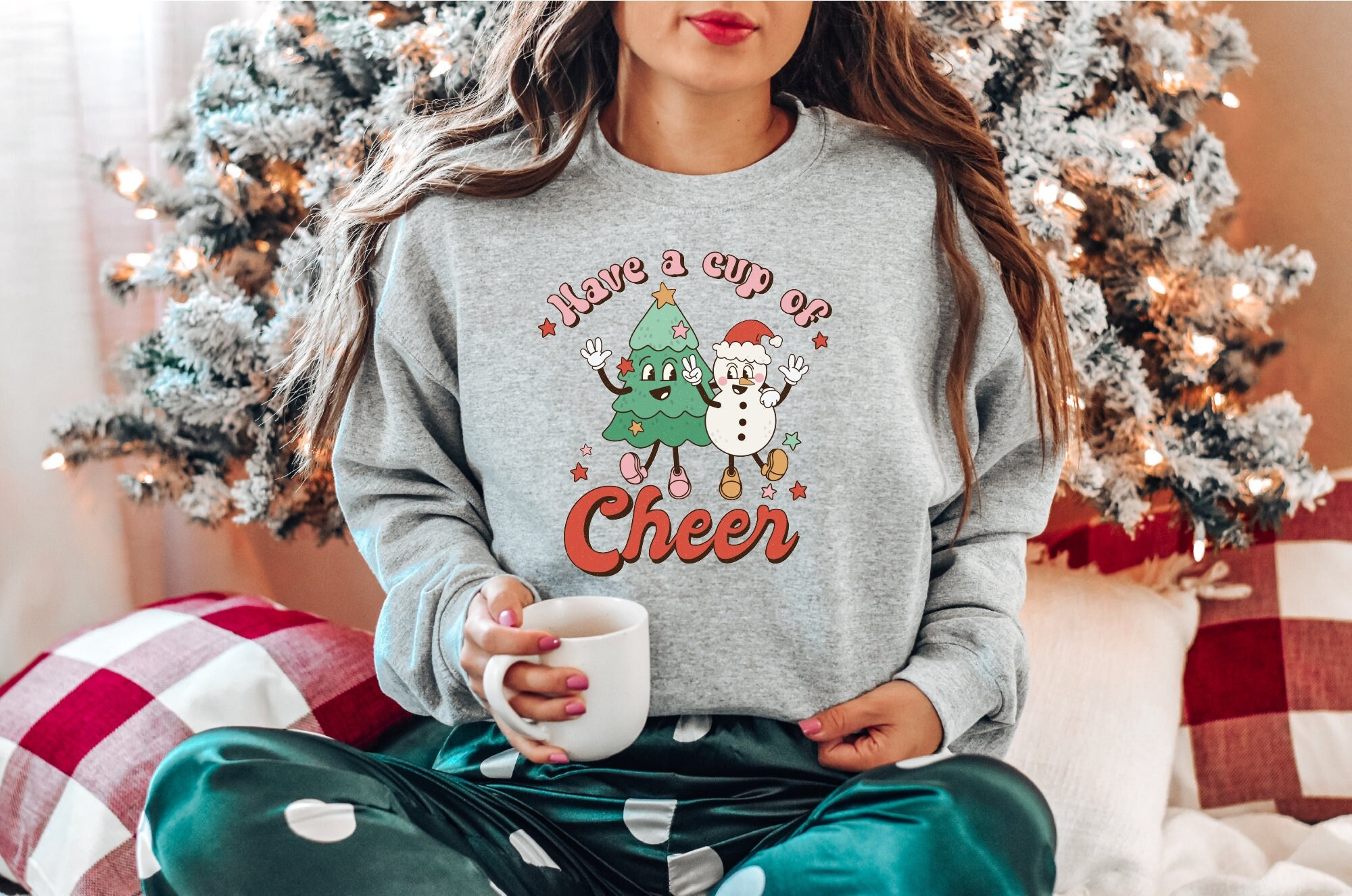 Have Cup of Cheer Sweatshirt, Retro Christmas, Christmas Coffee, Vintage Christmas, Cute Holiday Retro, Christmas Shirt, Christmas Gift