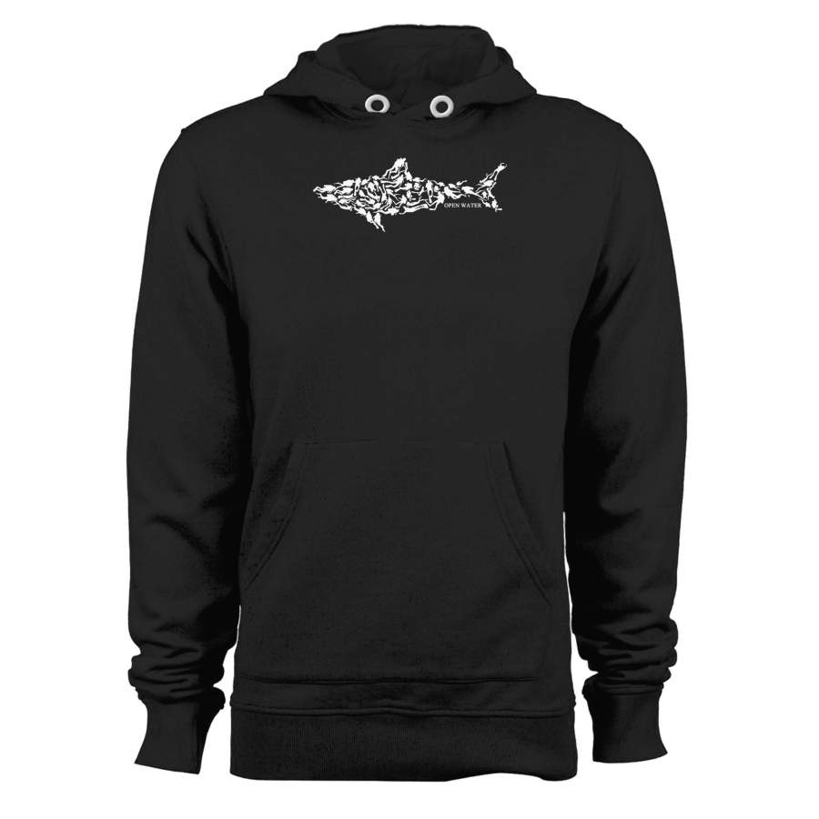 Shark Diving Divers Great White Scuba Funny Unisex Hoodie