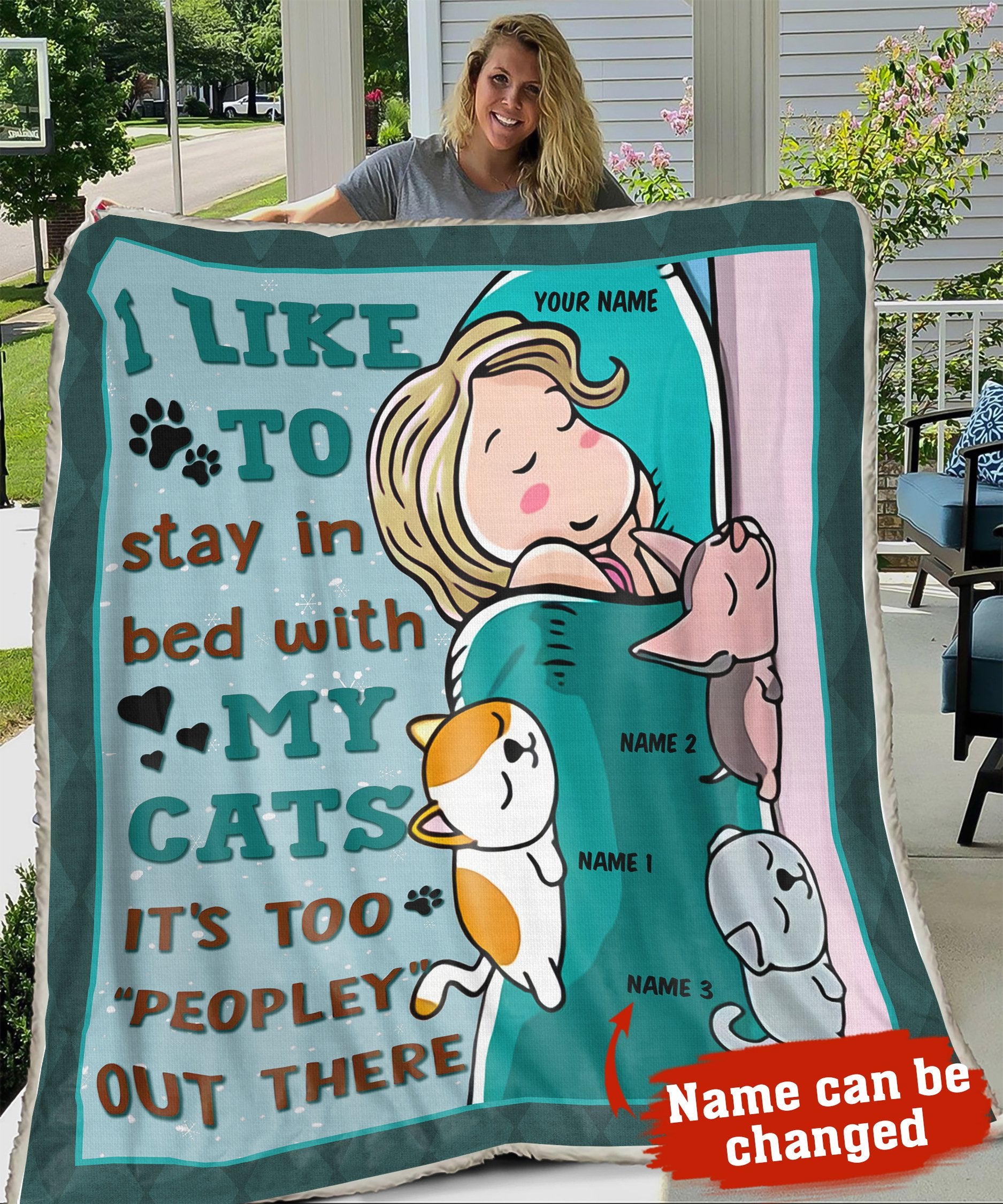 Customized I Like To My Cats Fleece Blanket Gift Idea Gift Birthday Cats Kitten Lover